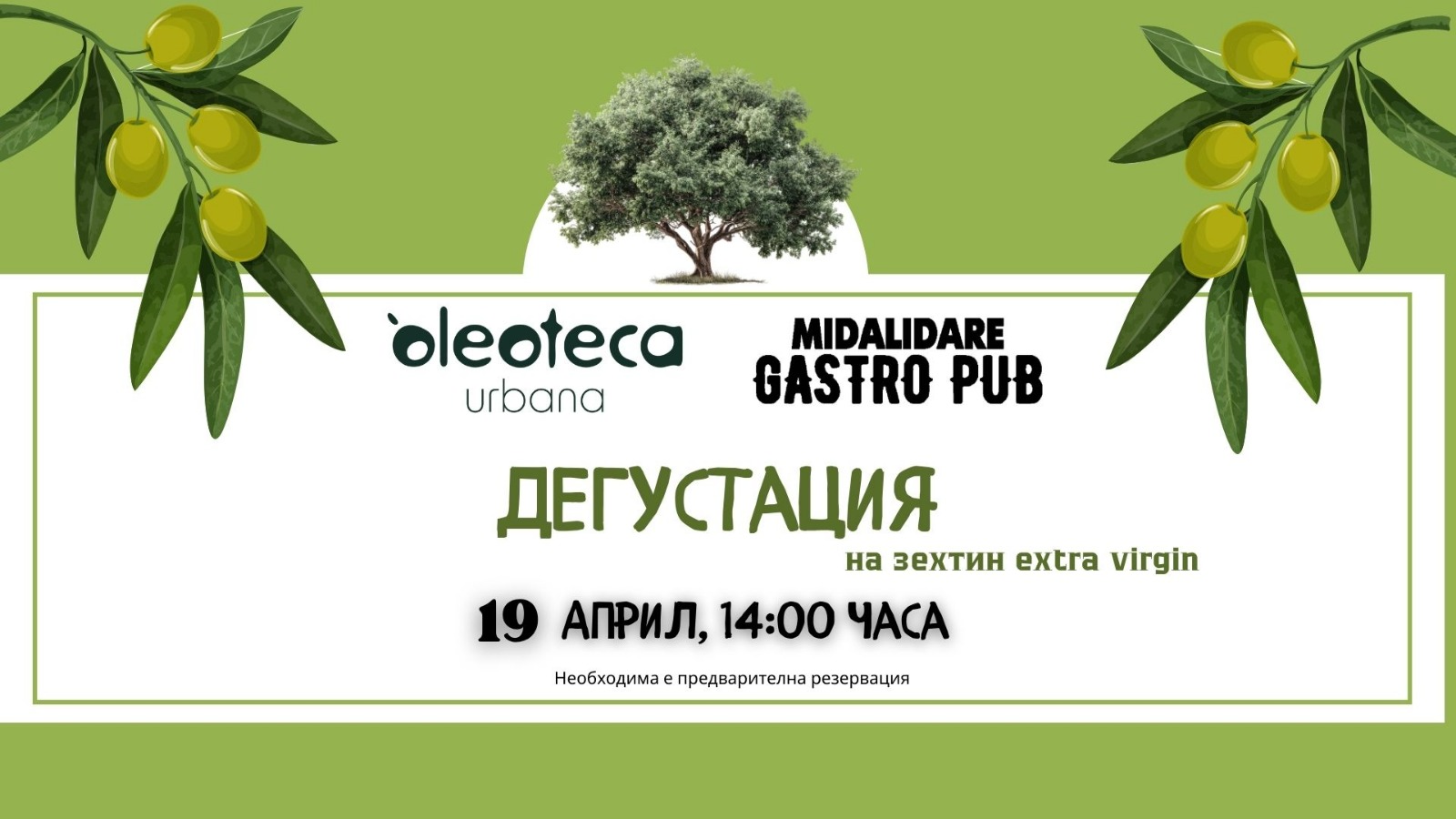 Дегустация на зехтин extra virgin - Oleoteca Urbana